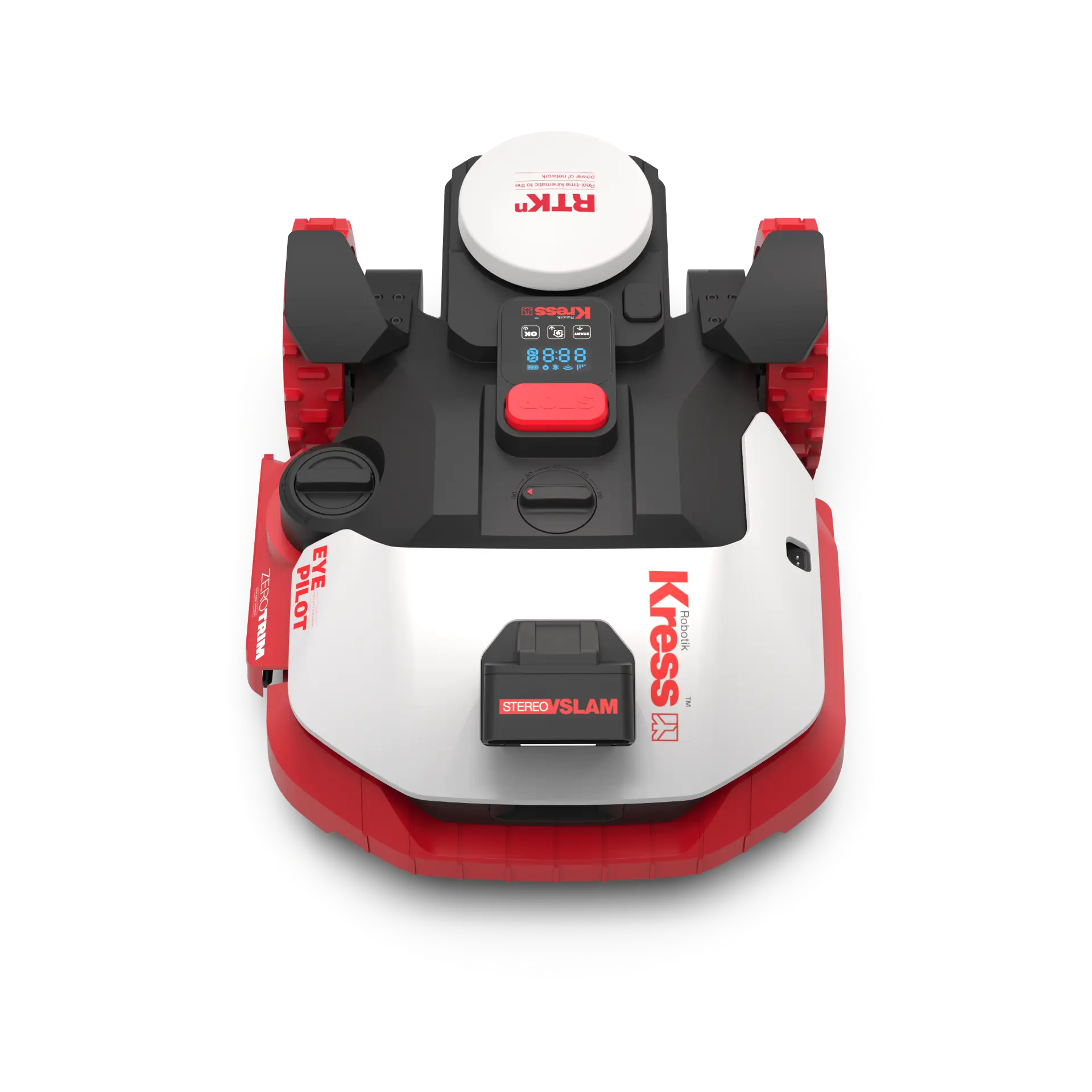 Robot rasaerba Kress KR261E vista dall'alto